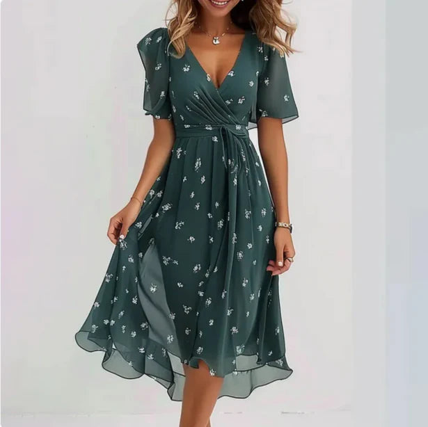 Annegret | Damen Kleid mit V-Ausschnitt Kraus Modehaus Women Dress