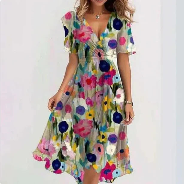 Annegret | Damen Kleid mit V-Ausschnitt Kraus Modehaus Women Dress