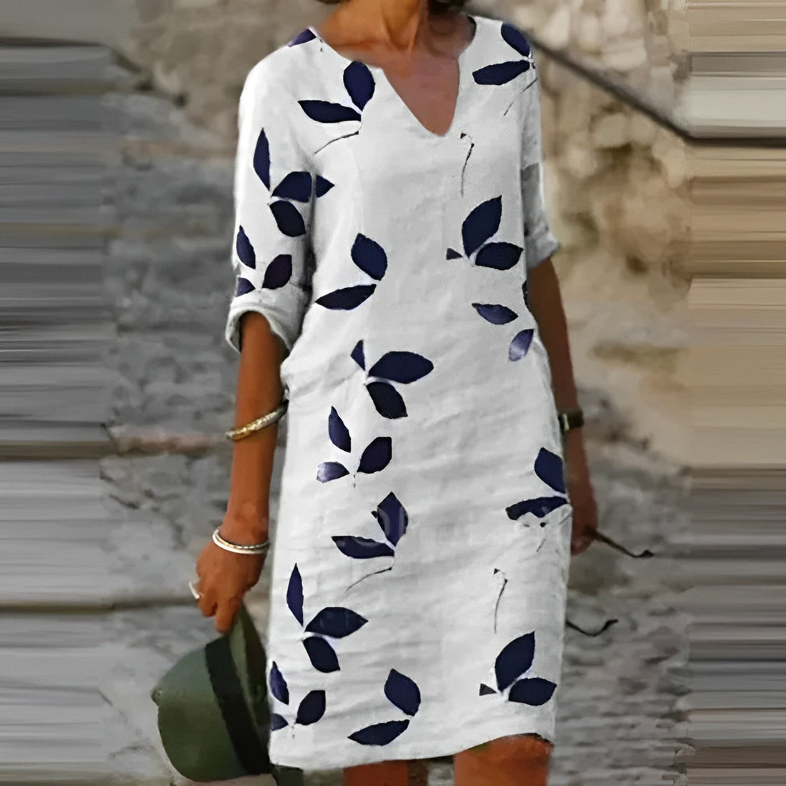 Mavis | Elegantes Sommerkleid mit Blattmuster für Damen Kraus Modehaus Women Dress