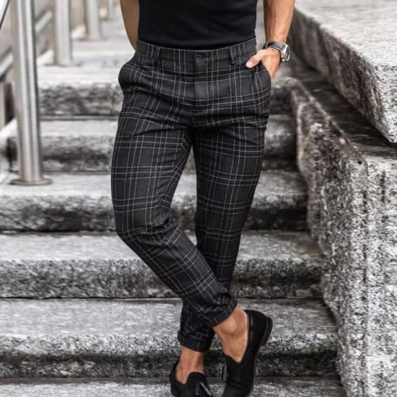 Stylische Herren Chinohose mit Karomuster – Sascha Qualität Kraus Modehaus Men Pants