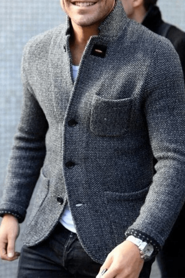 Wolfhart | Eleganter Herren Daunenblazer mit Knöpfen – Stilvoller Komfort Kraus Modehaus Men Coat