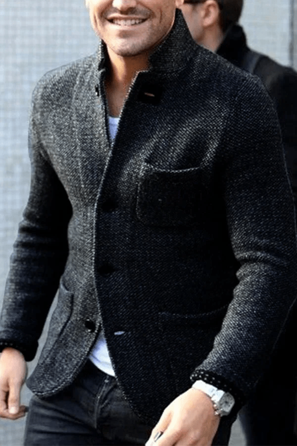 Wolfhart | Eleganter Herren Daunenblazer mit Knöpfen – Stilvoller Komfort Kraus Modehaus Men Coat